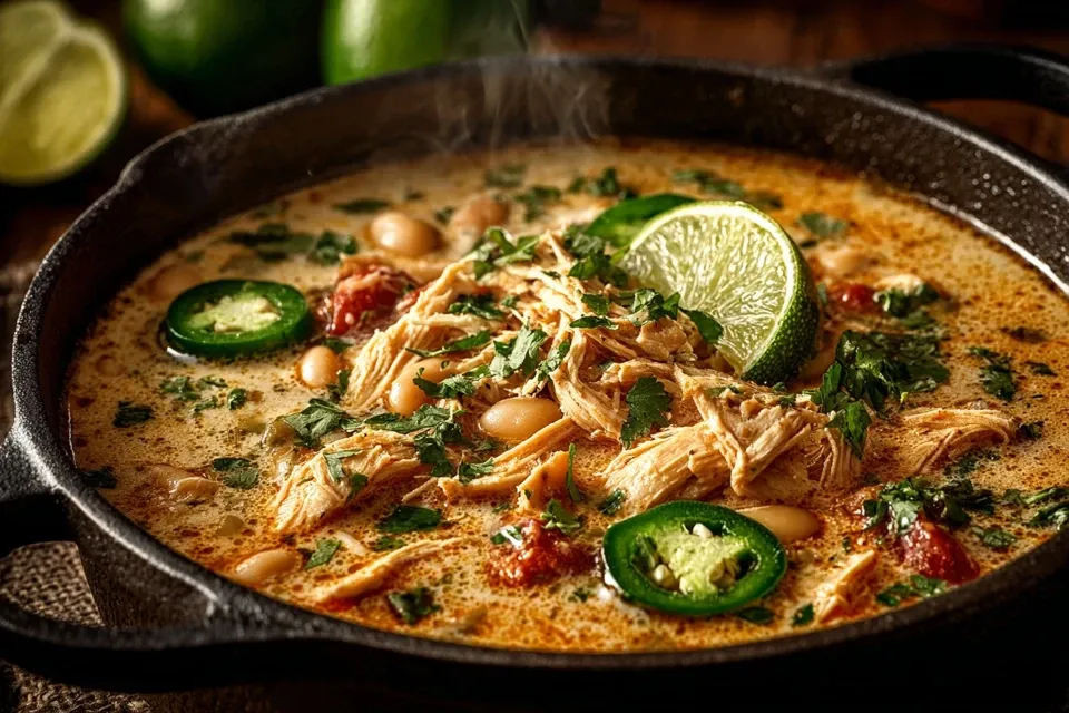 Cajun White Chicken Chili 8 Cajun White Chicken Chili – Creamy, Spicy & Comforting