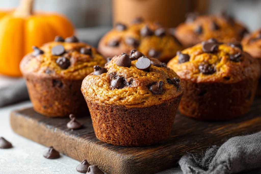 Pumpkin Chocolate Chip Muffin Recipe Easy Pumpkin Chocolate Chip Muffins Gluten-free Pumpkin Chocolate Chip Muffins Vegan ...