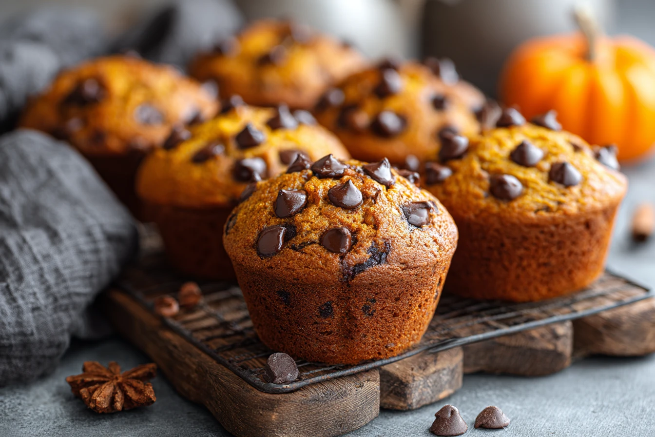 Pumpkin Chocolate Chip Muffin Recipe Easy Pumpkin Chocolate Chip Muffins Gluten-free Pumpkin Chocolate Chip Muffins Vegan ...