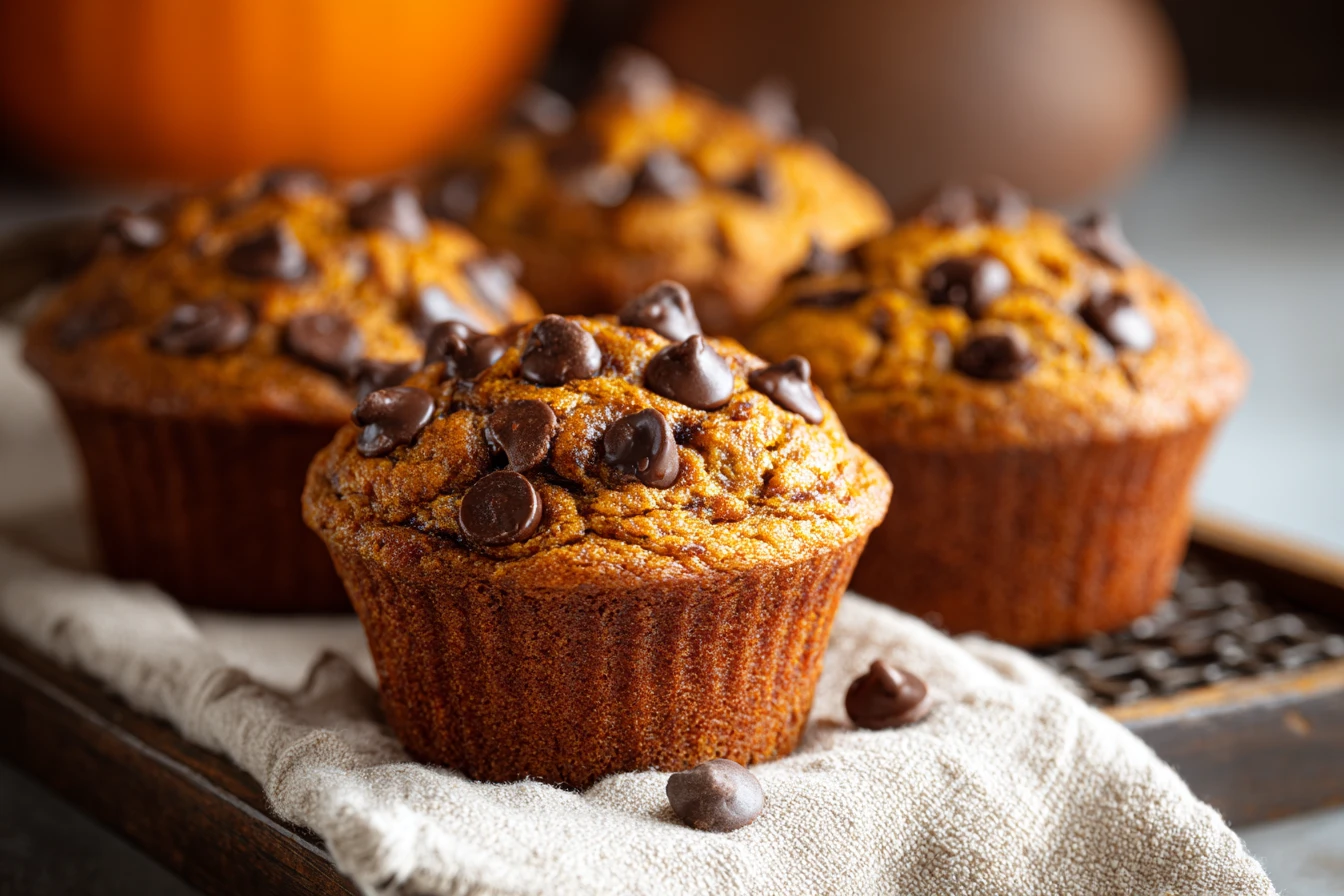 Pumpkin Chocolate Chip Muffin Recipe Easy Pumpkin Chocolate Chip Muffins Gluten-free Pumpkin Chocolate Chip Muffins Vegan ...