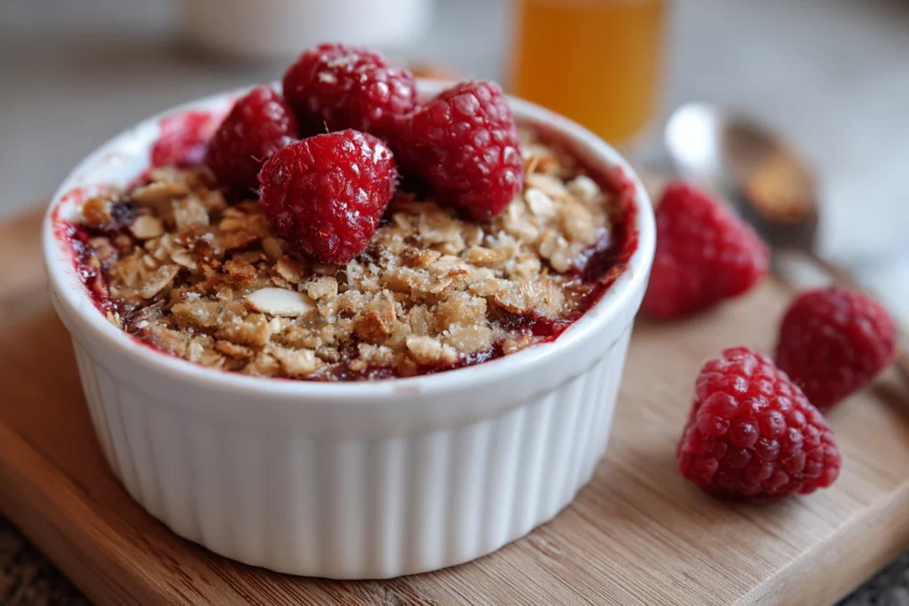 Raspberry Almond Crumble Recipe Healthy Breakfast Crumble Ideas Cozy Raspberry Almond Dessert Valentine's Day Breakfast Re...