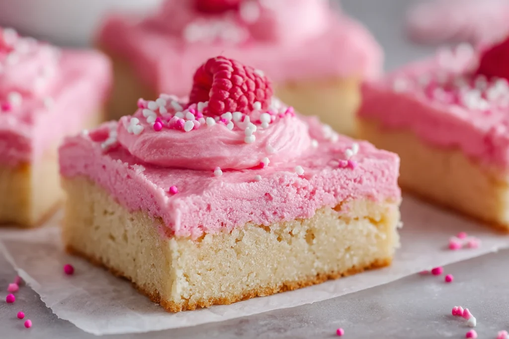 Raspberry Frosted Sugar Cookie Bars Recipe Soft Raspberry Cookie Bars Sweet Pink Cookie Bars Ideas How To Make Frosted Sug...