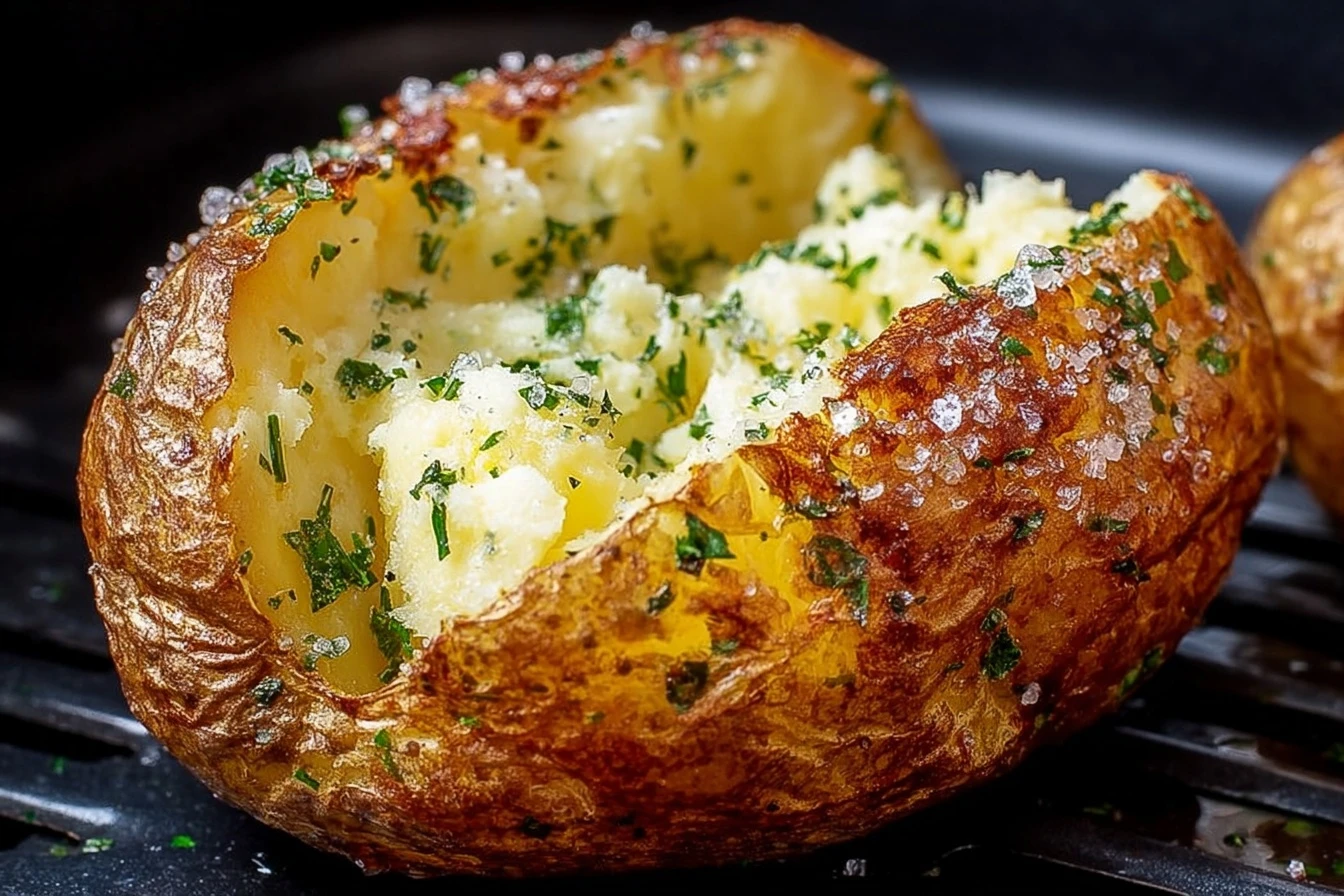 Easy Air Fryer Baked Potatoes Recipe Healthy Air Fryer Baked Potatoes Crispy Air Fryer Baked Potato Skins Best Oil For Air...