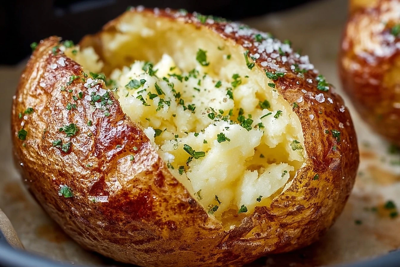 Easy Air Fryer Baked Potatoes Recipe Healthy Air Fryer Baked Potatoes Crispy Air Fryer Baked Potato Skins Best Oil For Air...