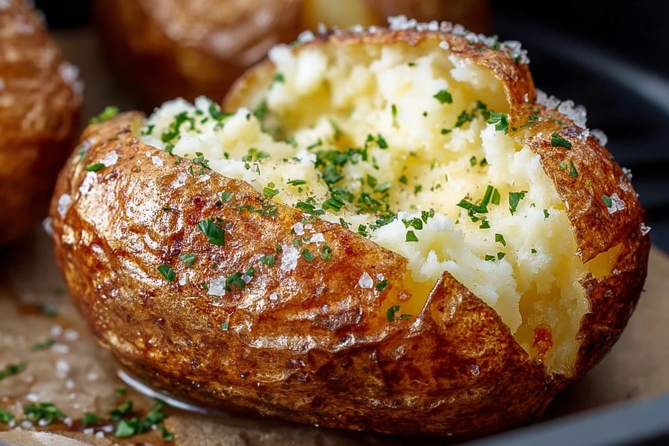 Easy Air Fryer Baked Potatoes Recipe Healthy Air Fryer Baked Potatoes Crispy Air Fryer Baked Potato Skins Best Oil For Air...