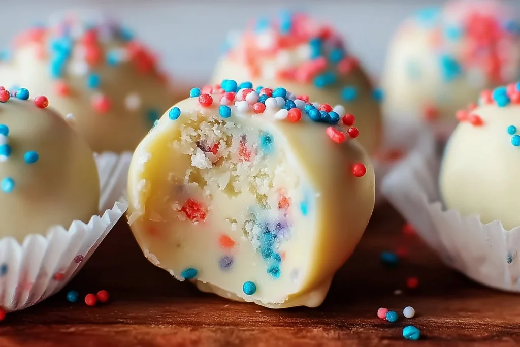 7 Simple Steps to No Bake Cake Batter Truffles! 1 Easy No Bake Cake Batter Truffles Recipe 7-ingredient Cake Batter Truffles No Bake Truffles With Cake Mix Homemade No Bake...