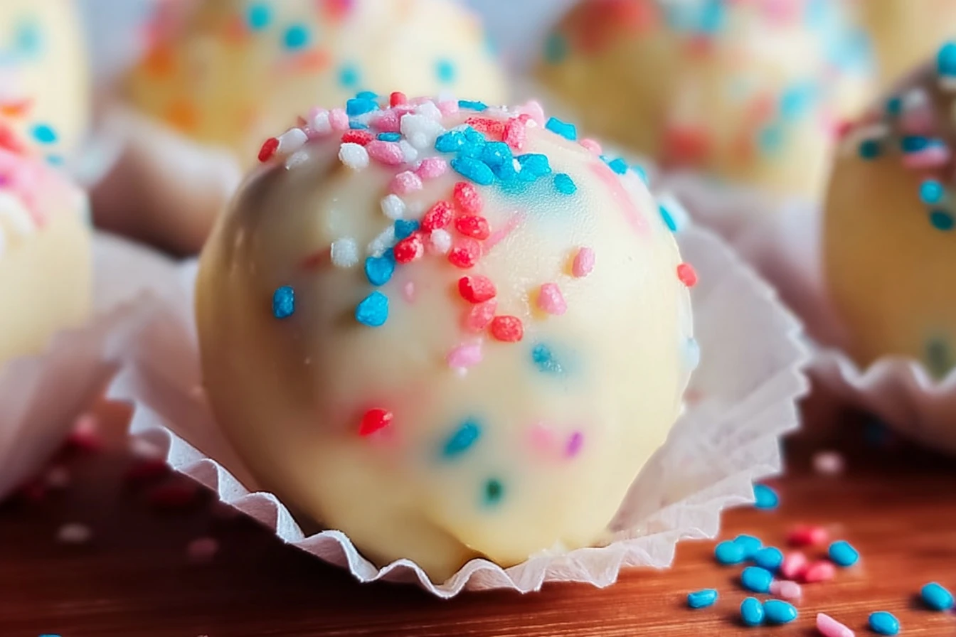 7 Simple Steps to No Bake Cake Batter Truffles! 4 Easy No Bake Cake Batter Truffles Recipe 7-ingredient Cake Batter Truffles No Bake Truffles With Cake Mix Homemade No Bake...