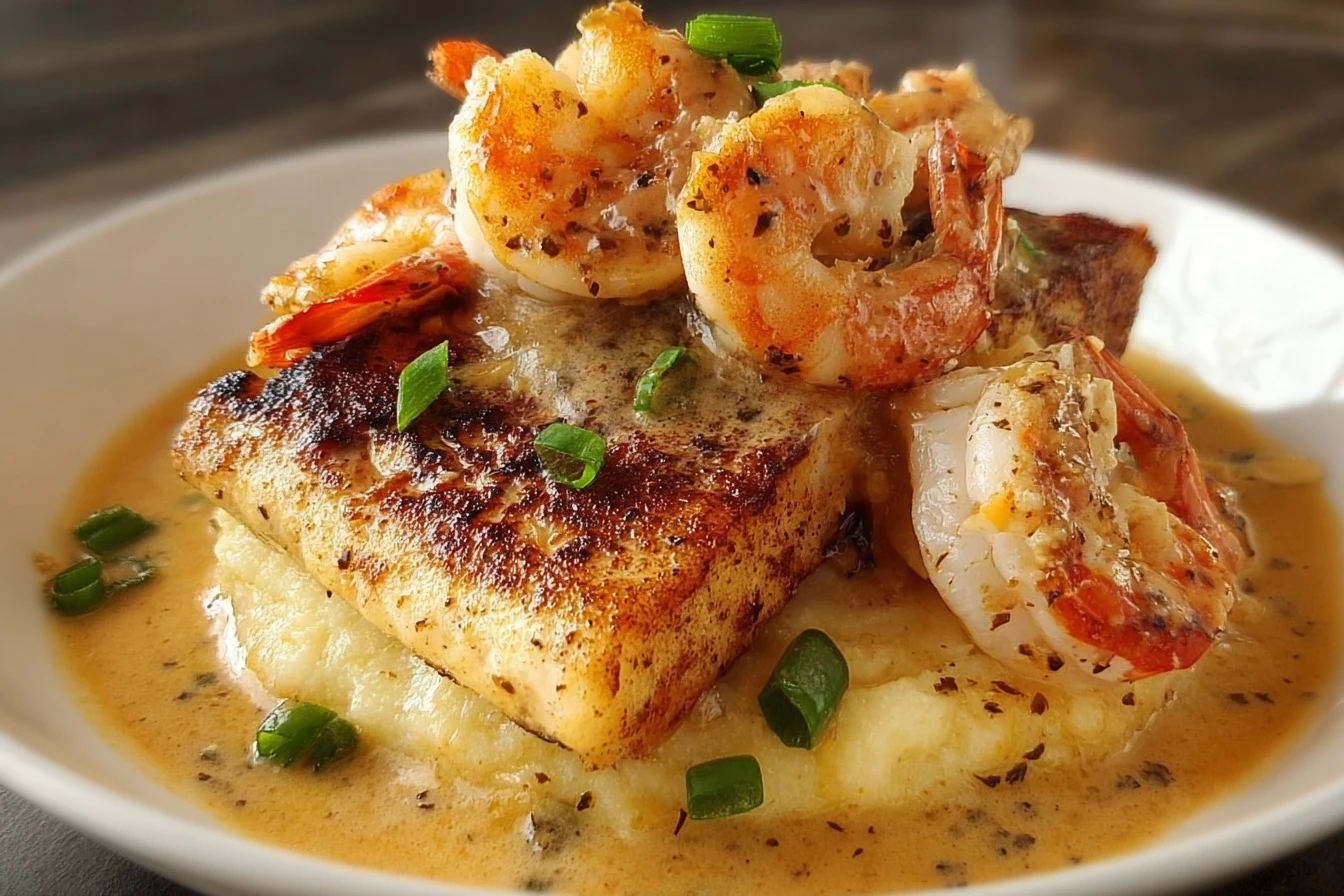Easy Red Snapper And Shrimp Recipe Cajun Cream Sauce For Fish Best Shrimp And Grits Recipe With Cajun Sauce How To Make Ca...