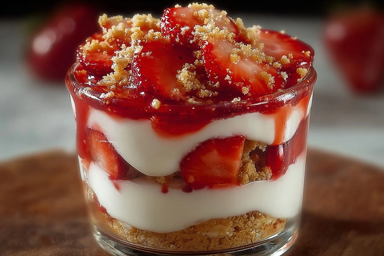 Easy Strawberry Shortcake Cheesecake Cups Recipe Homemade Strawberry Cheesecake Cups Recipe Mini Strawberry Shortcake Chee...