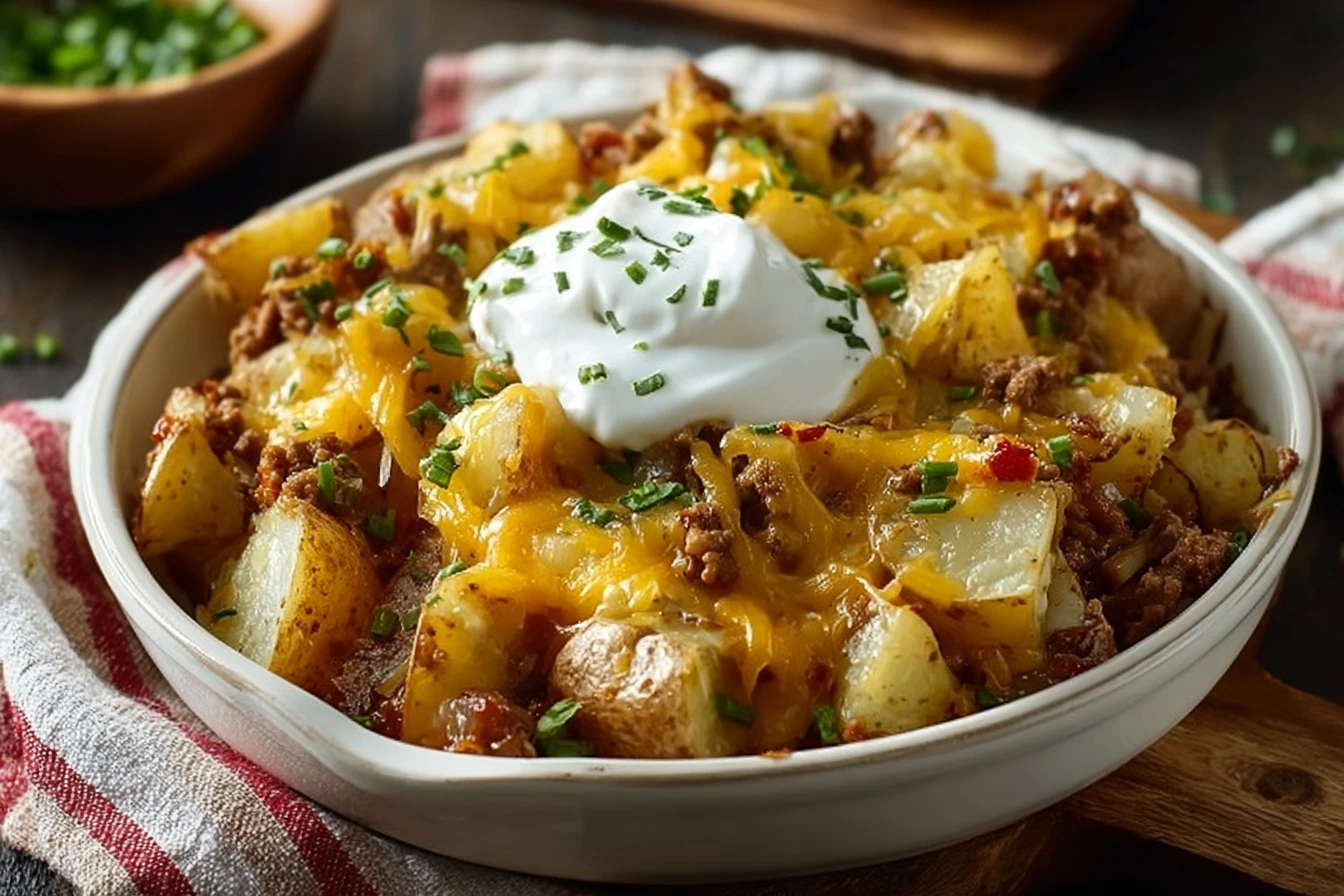 Loaded Cheesy Taco Potatoes Recipe 4 Loaded Cheesy Taco Potatoes Recipe Easy Best Cheesy Taco Stuffed Potatoes Healthy Cheesy Taco Potatoes Gluten-free Quick L...