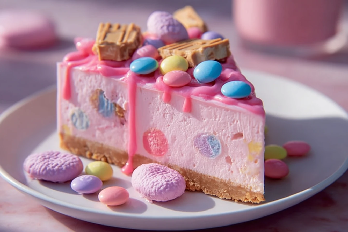 Pink M&M Snickers Cheesecake Recipe 2 Pink Snickers Cheesecake Recipe