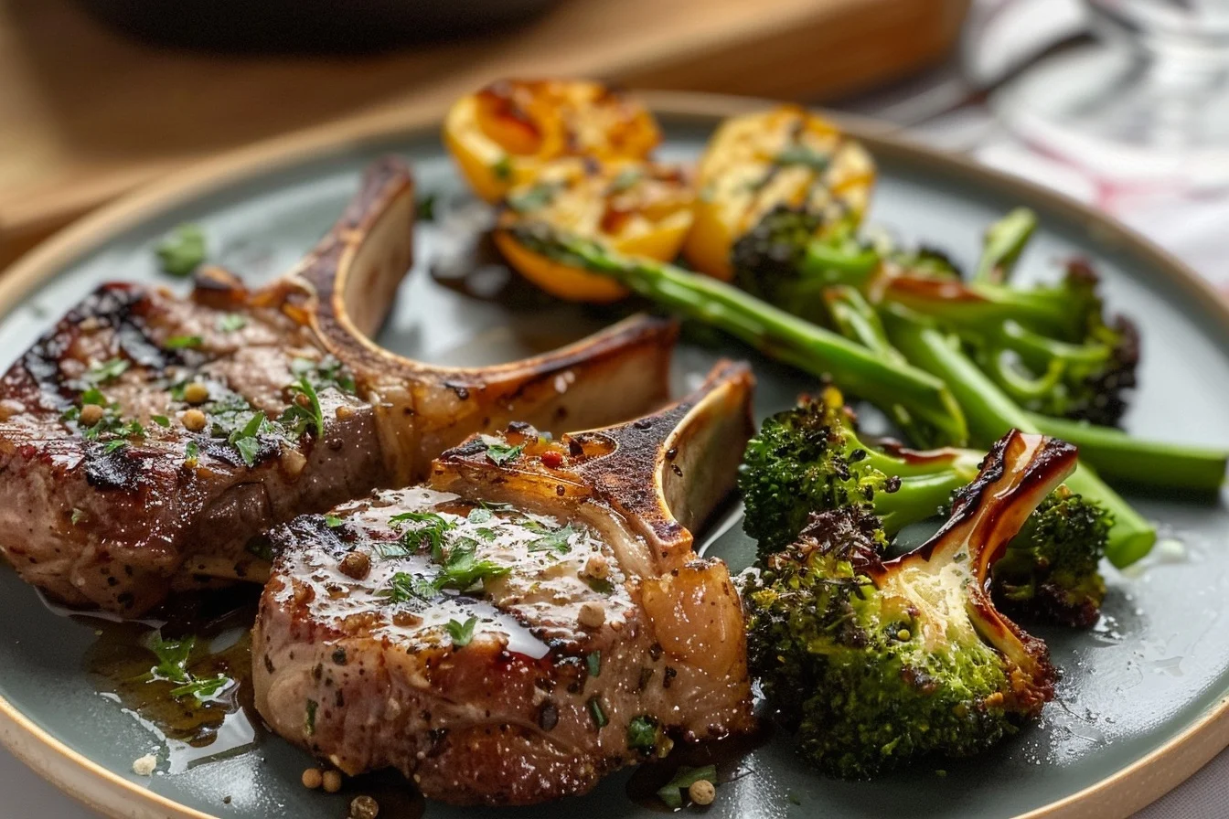 Broiled Lamb Chops With Roasted Vegetables 5 Broiled Lamb Chops With Roasted Potatoes And Broccoli