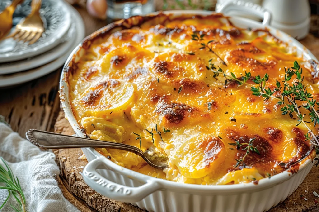 cheesy au gratin potatoes end