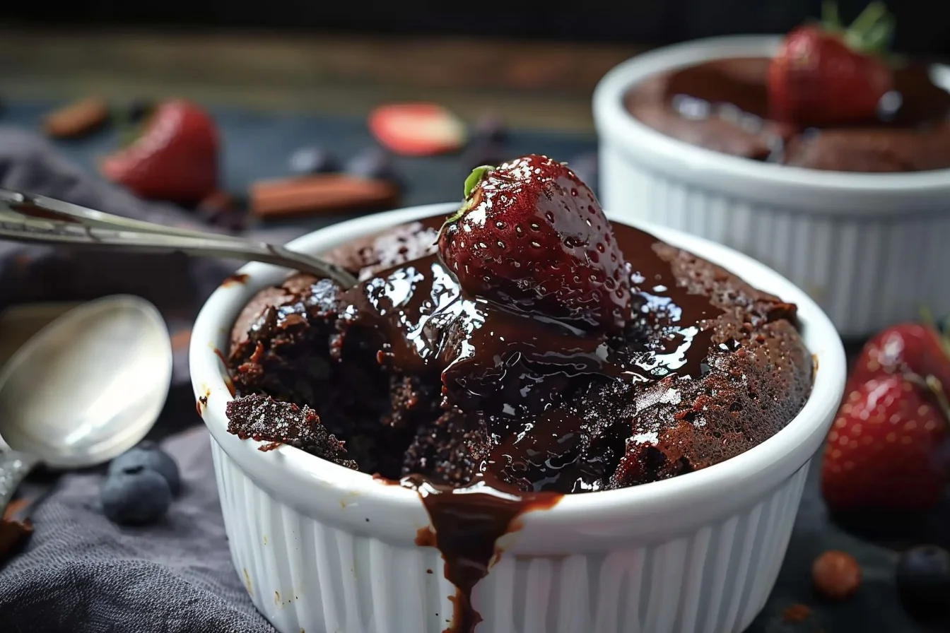 chocolate self saucing pudding middle