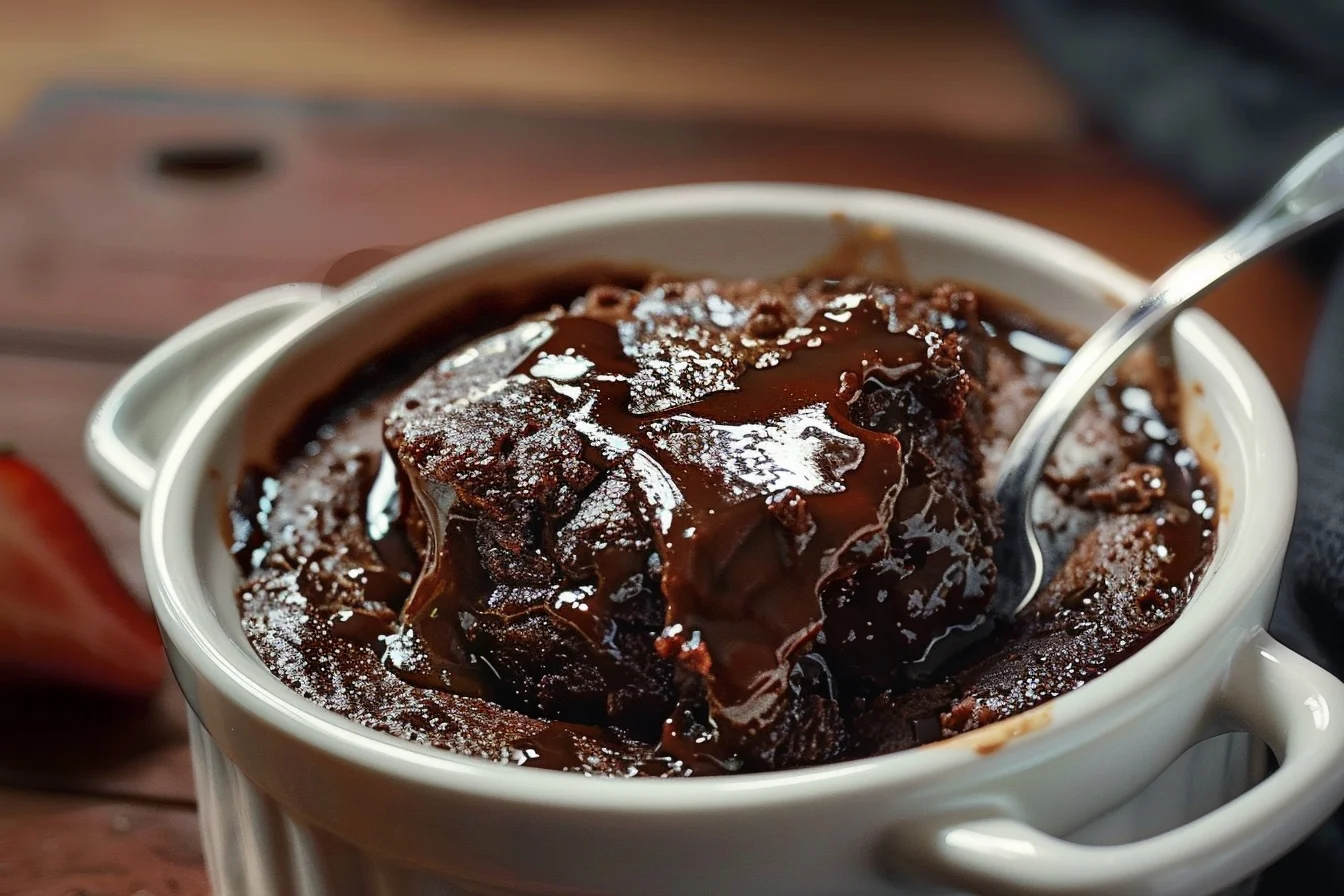chocolate self saucing pudding top