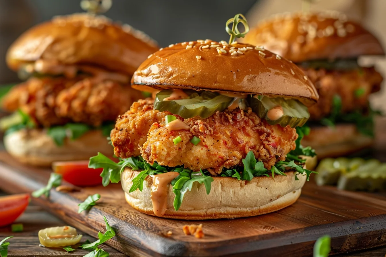 crack chicken burgers top