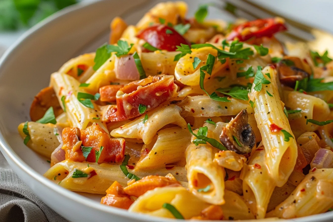 Creamy Vegan Cajun Pasta 2 creamy vegan cajun pasta top