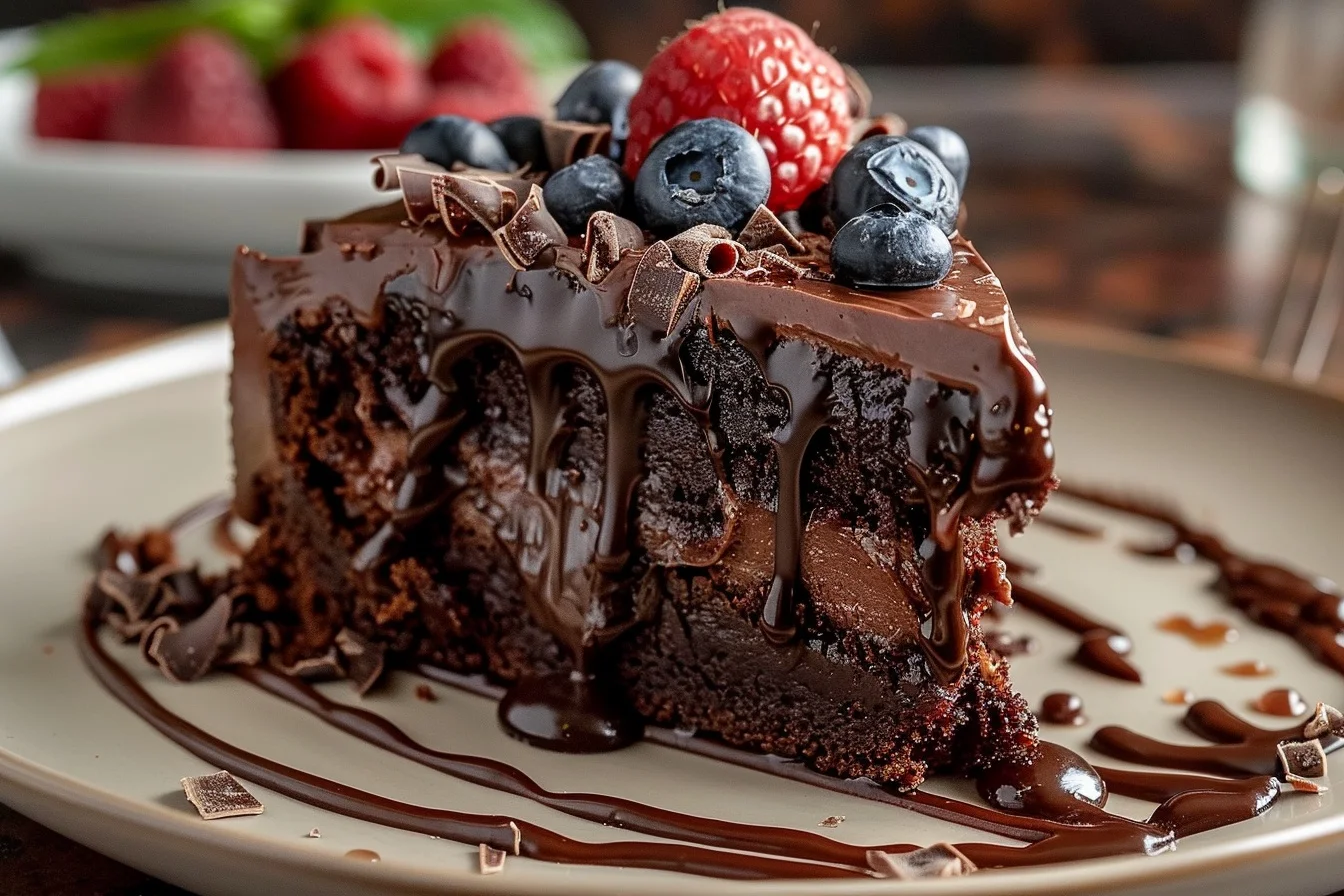 death by chocolate poke cake middle