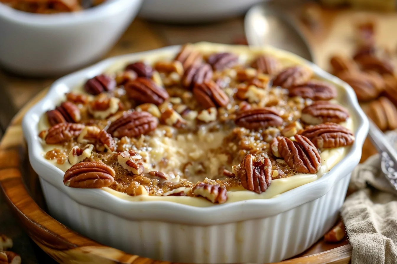 no bake pecan pie dip top