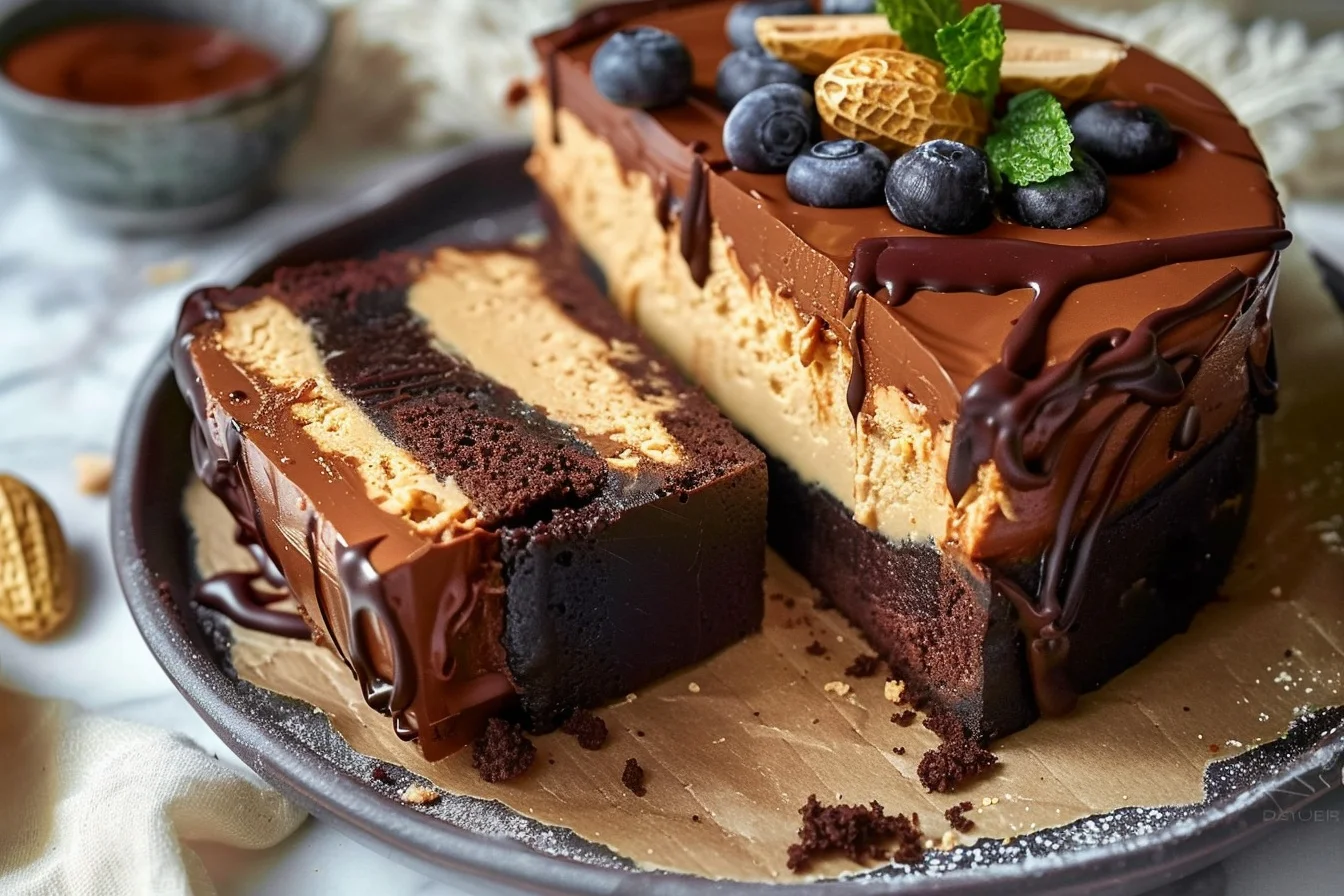 Peanut Butter Cheesecake Stuffed Chocolate Loaf 4 peanut butter cheesecake stuffed chocolate loaf end