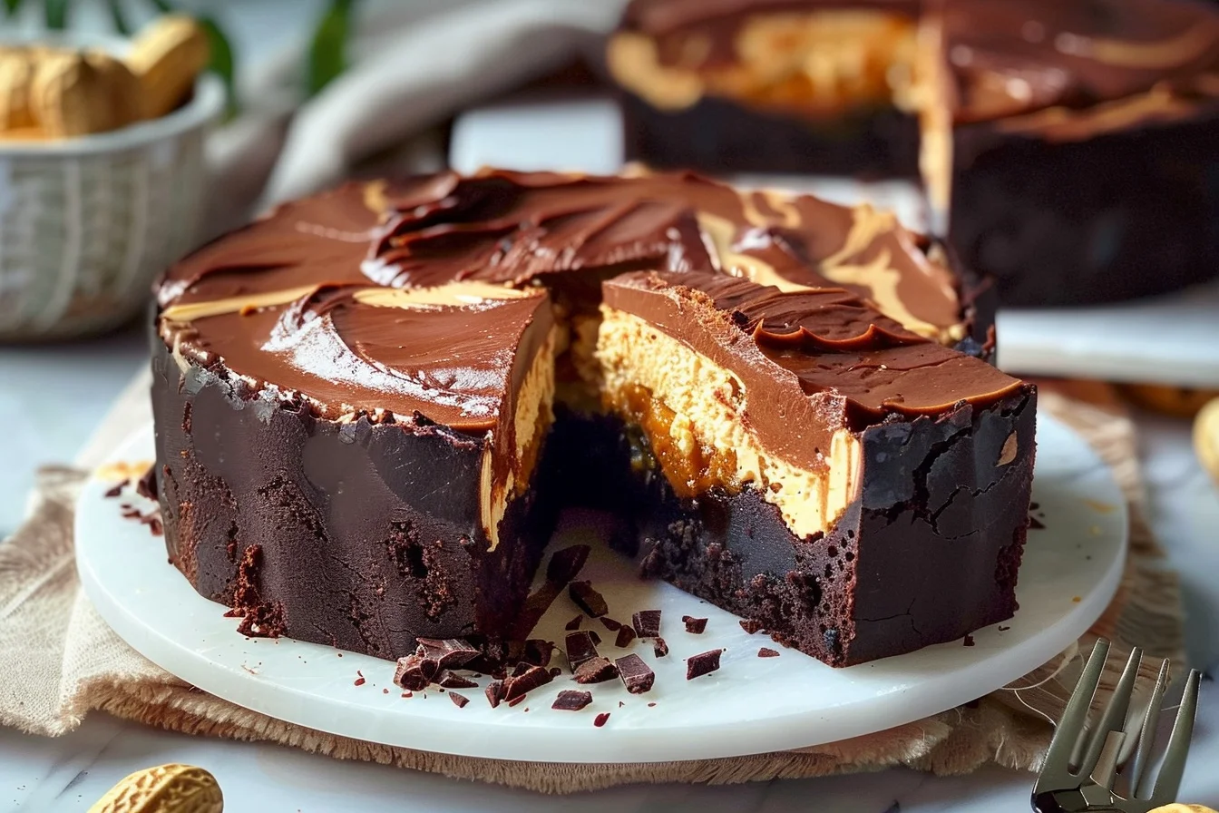 Peanut Butter Cheesecake Stuffed Chocolate Loaf 2 peanut butter cheesecake stuffed chocolate loaf top