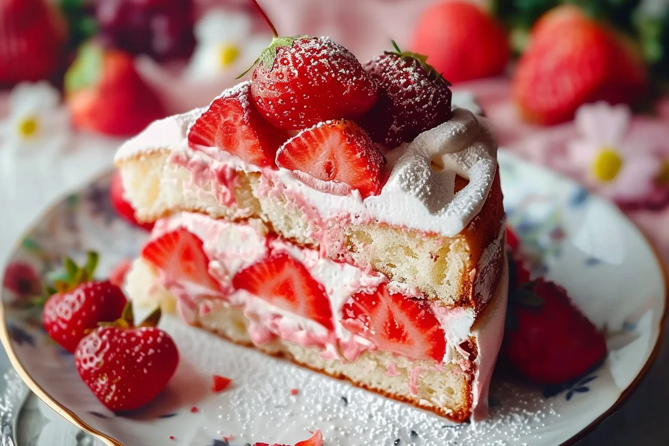 strawberry cake really easy cake 7 simple steps in 15 middle