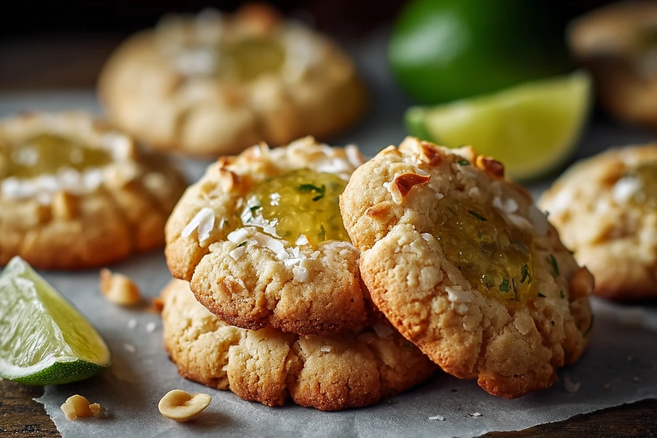 Toasted Coconut Lime Curd Cookies Recipe Homemade Macadamia Nut Lime Cookies Easy Coconut Lime Macadamia Cookies Gluten Fr...