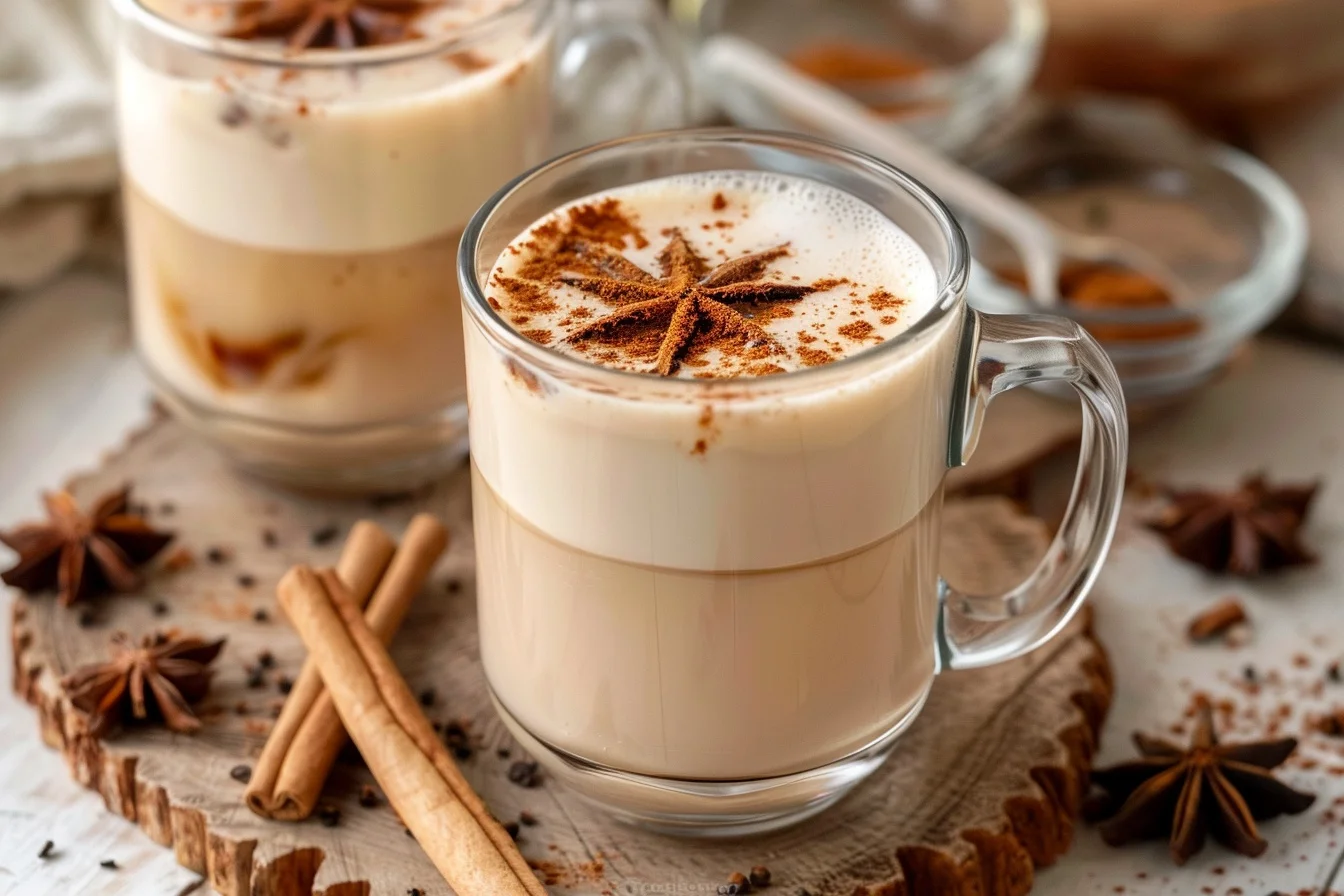 vanilla cinnamon milk tea middle