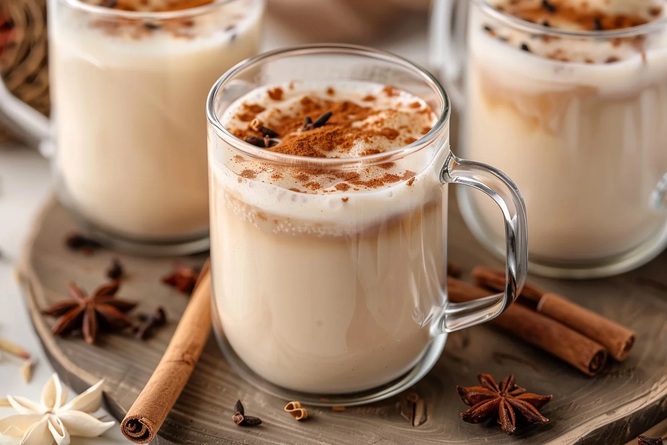 vanilla cinnamon milk tea top