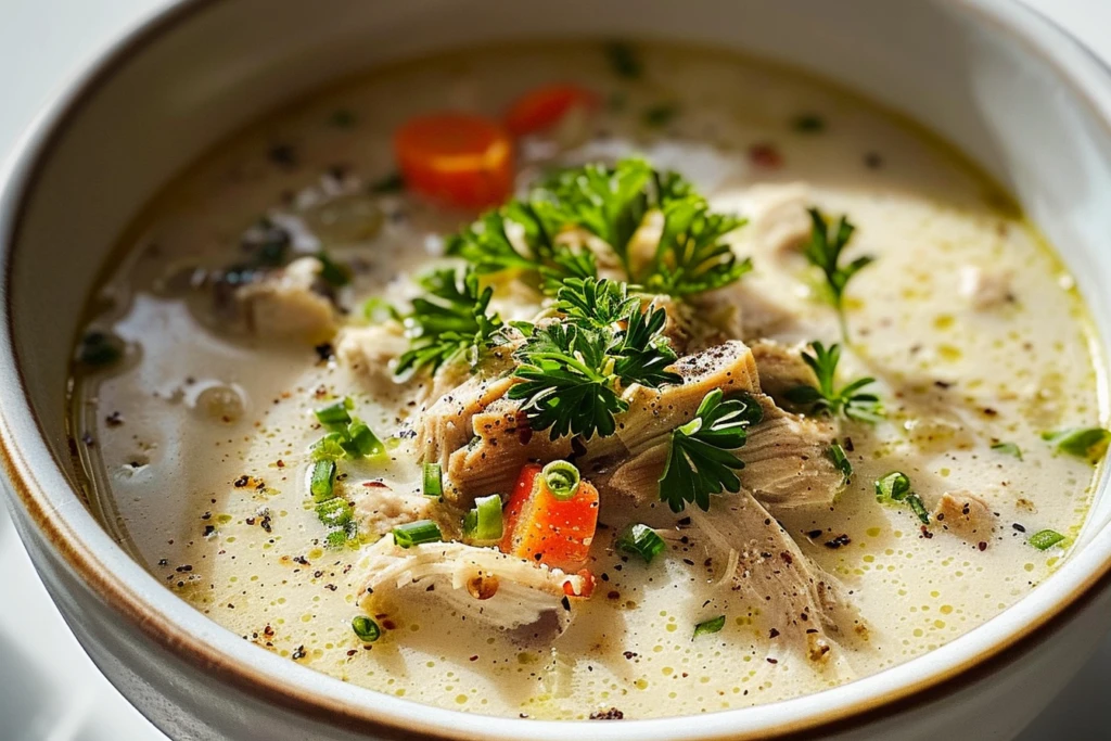 A plate of creamy marry me chicken garnished with fresh parsley and served with mashed potatoes