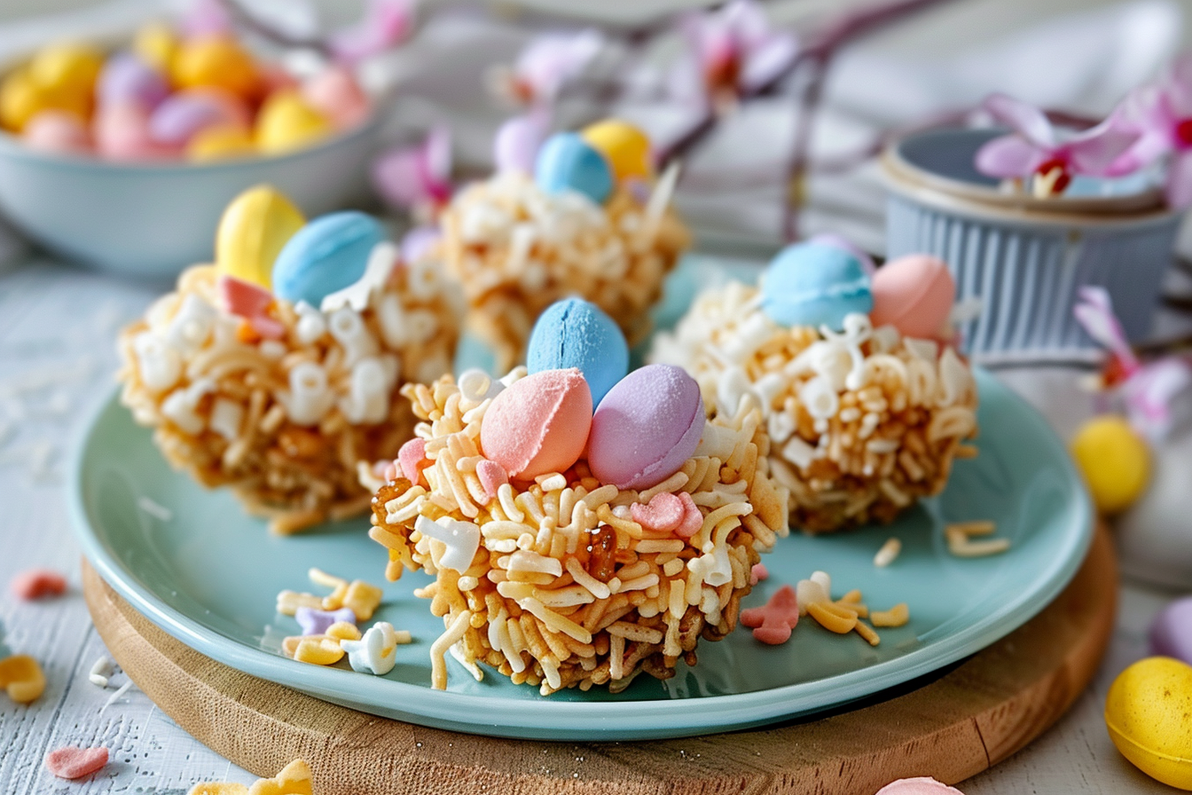 easy easter rice krispie nests 6 fun ideas middle