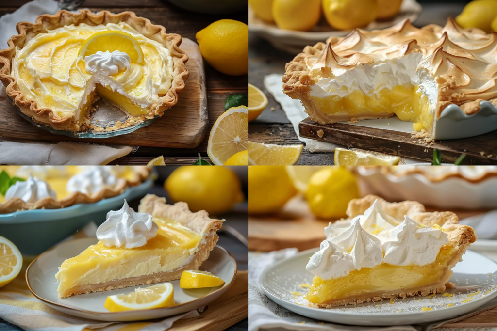 Easy Old Fashioned Lemon Pie: 6 Zesty Recipes 1 A slice of old fashioned lemon pie topped with whipped cream and lemon zest on a white plate