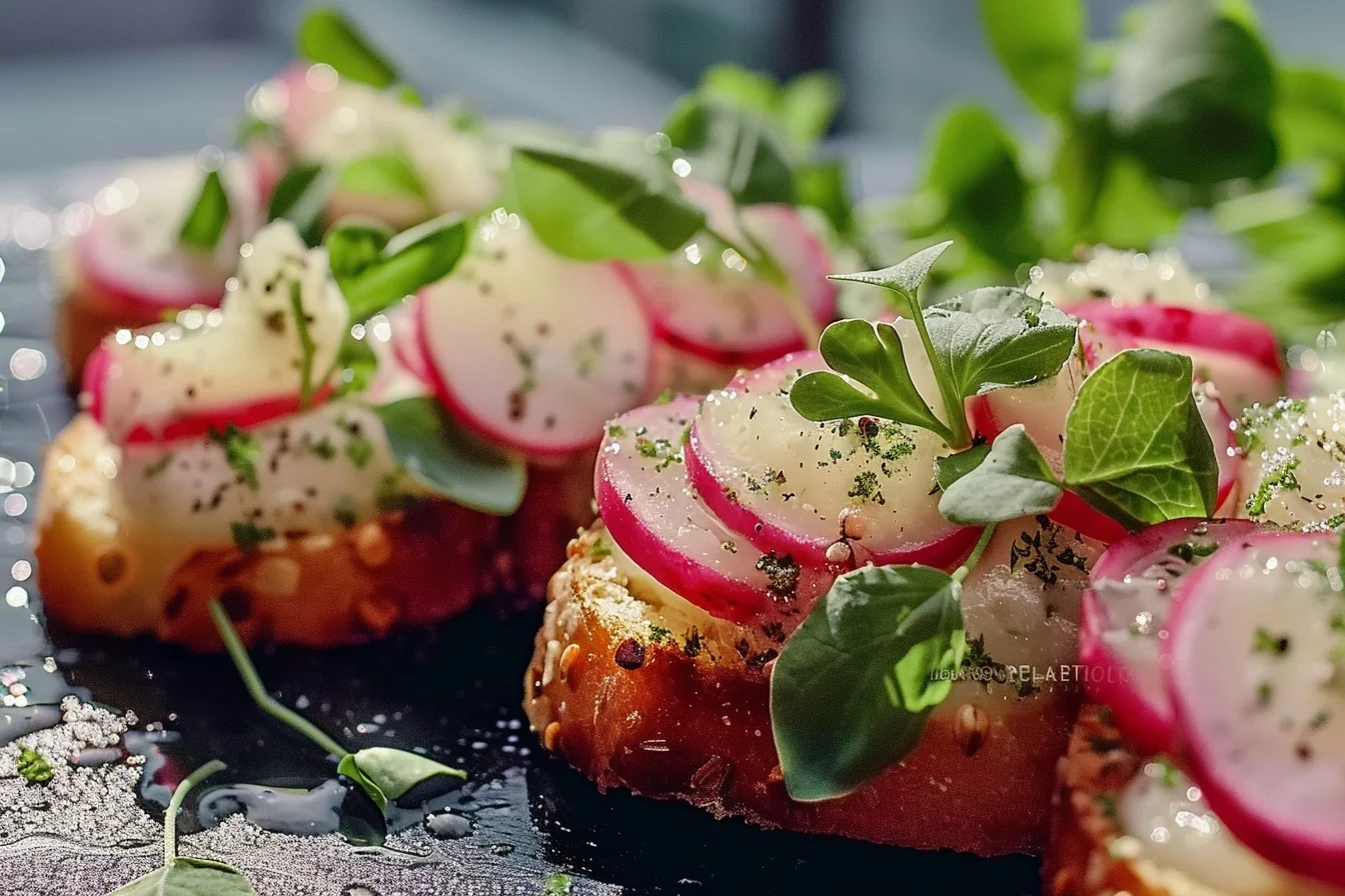 fresh spring radish butter 3 easy light snack recipes in middle