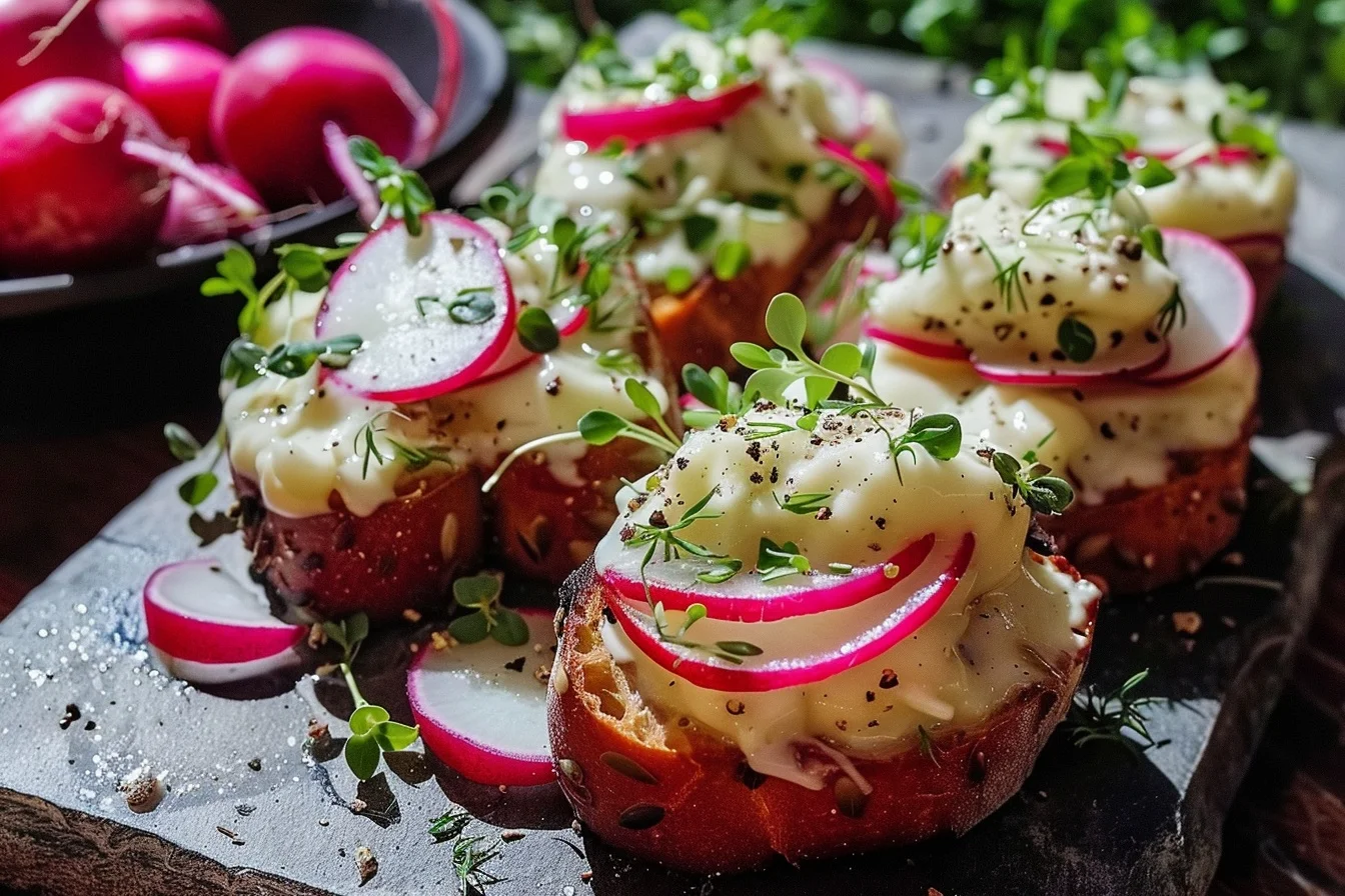 fresh spring radish butter 3 easy light snack recipes in top