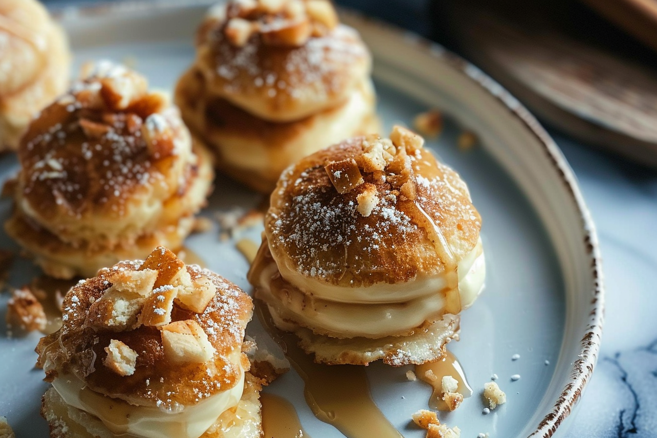 A bowl of healthy cinnamon apple cottage topped with sliced apples and a sprinkle of cinnamon