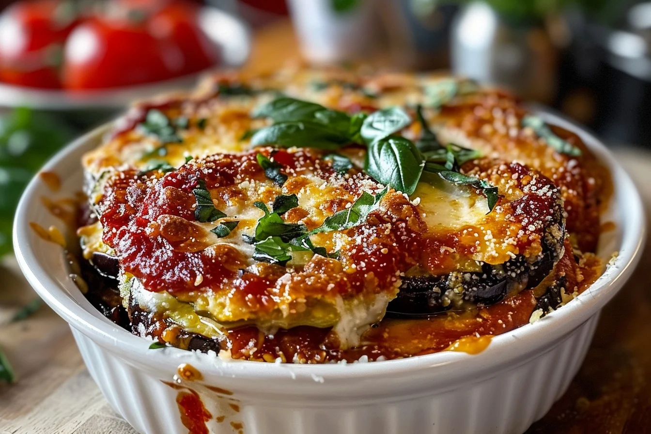Low Carb Eggplant Parmesan: 5 Easy Crispy Layers in 15