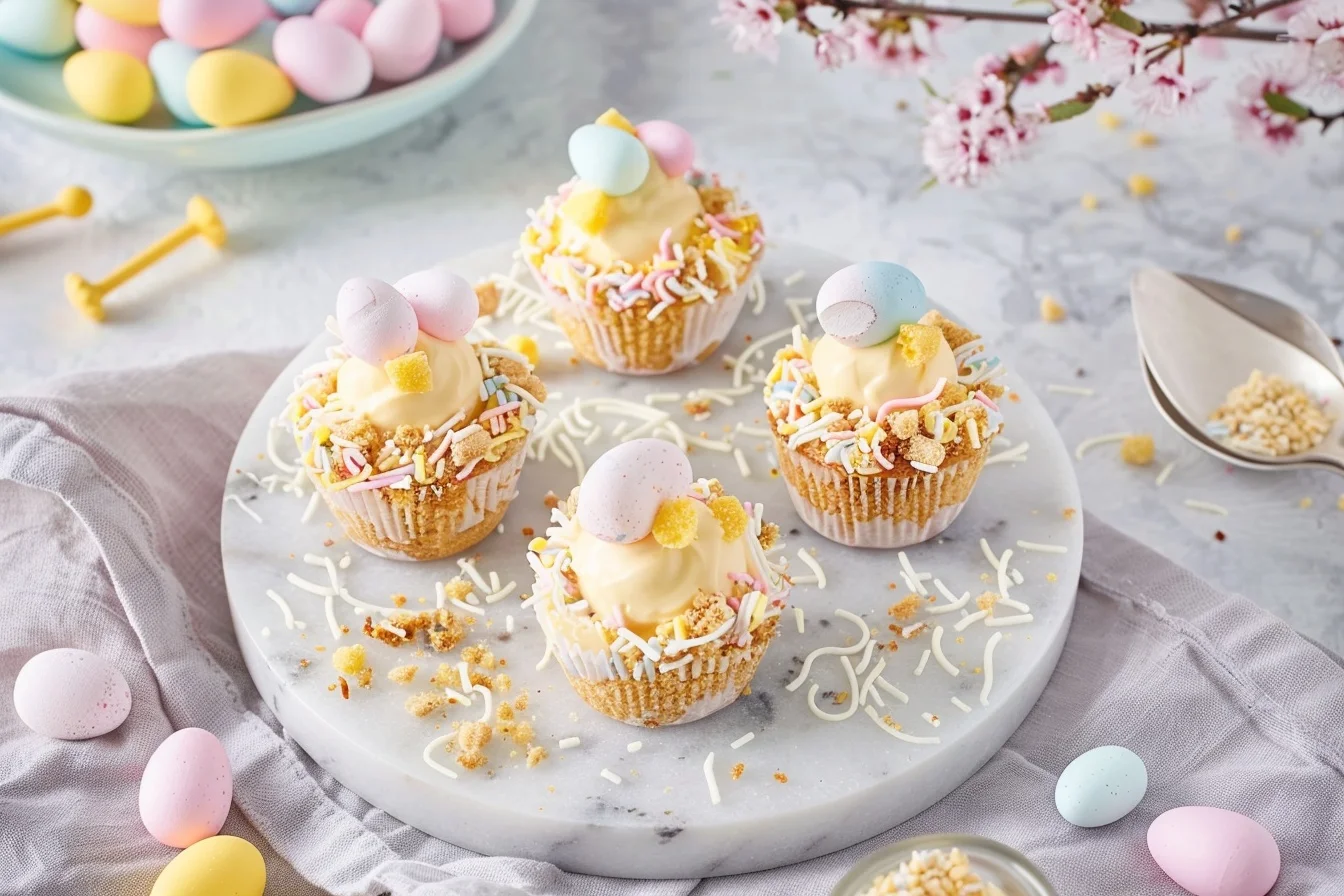 Mini Easter Cheesecake Cups: 5 Simple Steps 3 mini easter cheesecake cups 5 simple steps middle