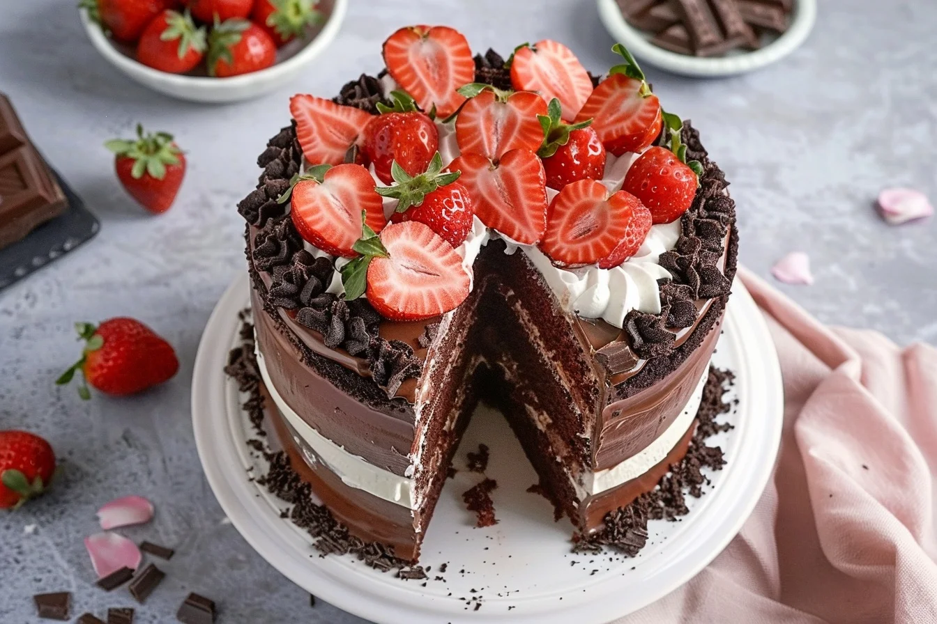 strawberry chocolate layer cake 5 amazing tips end
