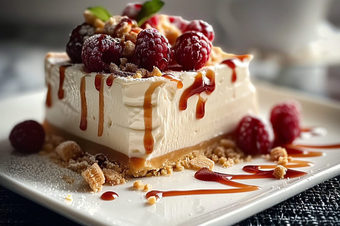 creamy velvety no bake cheesecake top