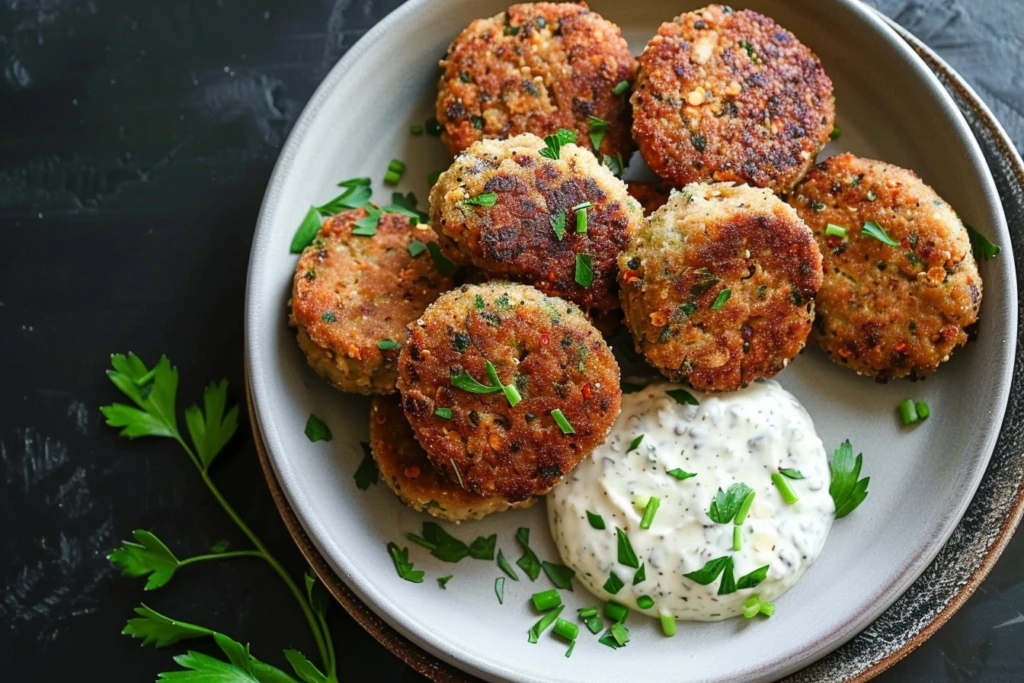 Delicious homemade 5-ingredient lentil burgers served on a wooden cutting board with fresh toppings