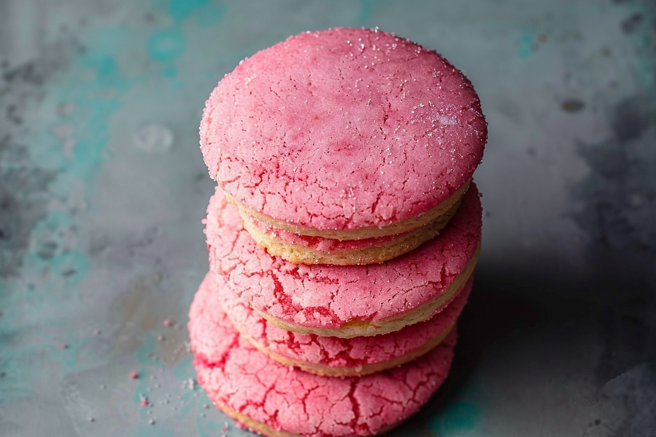easy pink sugar cookies end