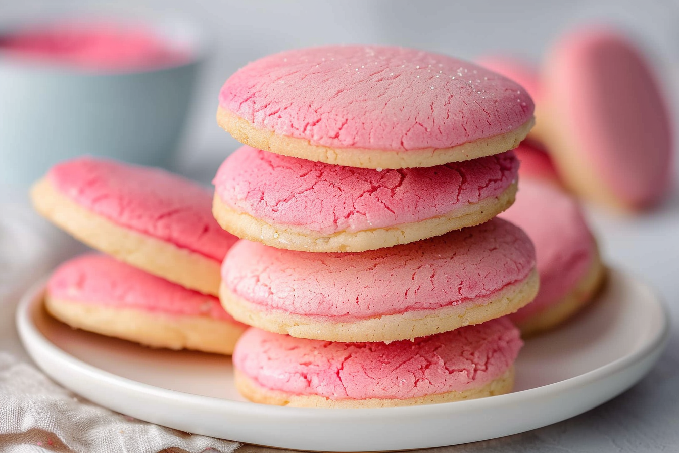 easy pink sugar cookies middle