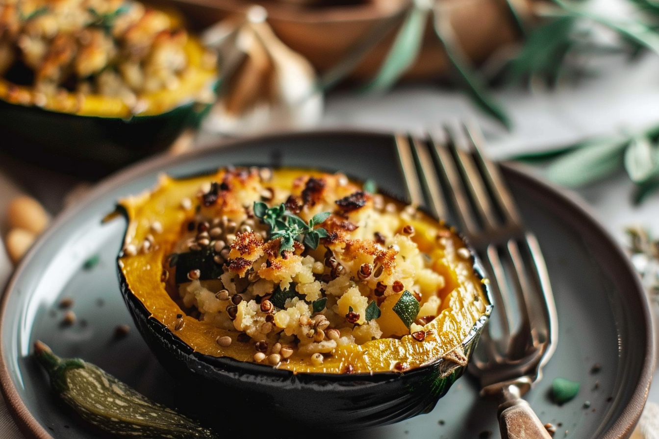 easy stuffed acorn squash ground middle