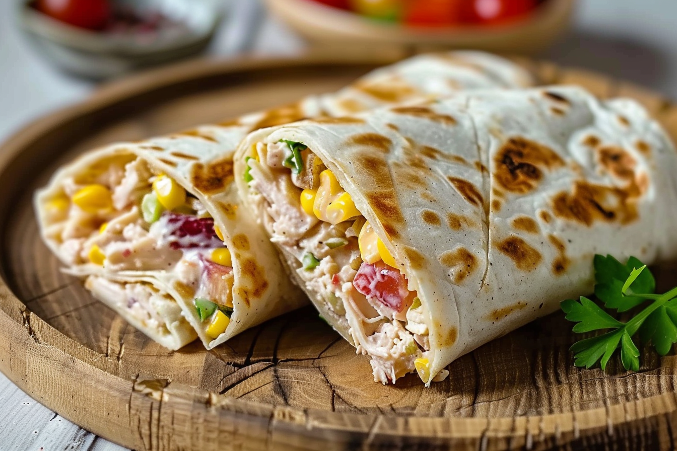 healthy tuna melt wrap end