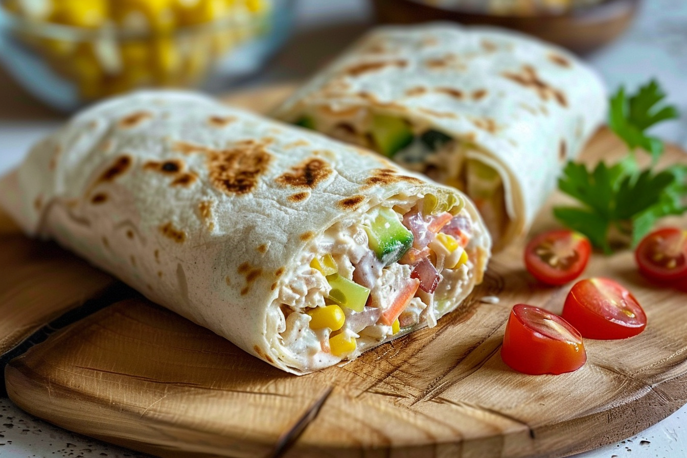healthy tuna melt wrap top