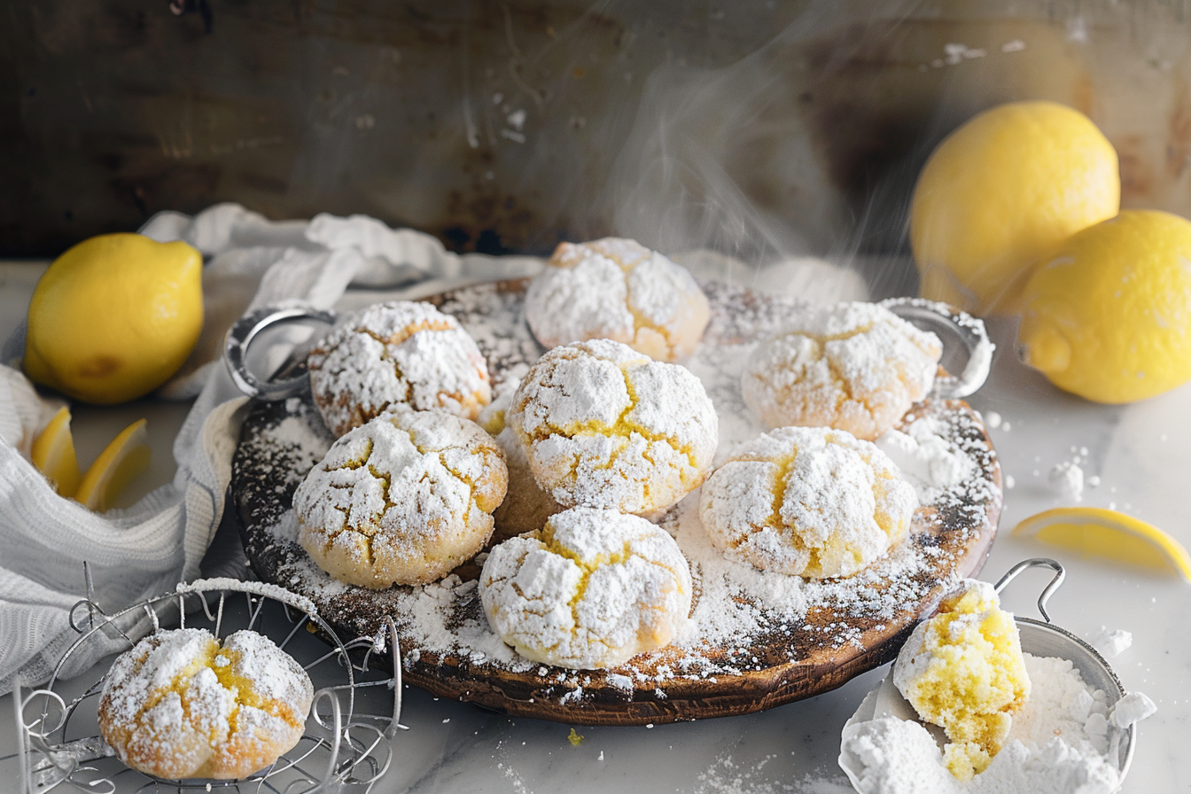 lemon crinkle cookies 10 simple tasty recipes middle