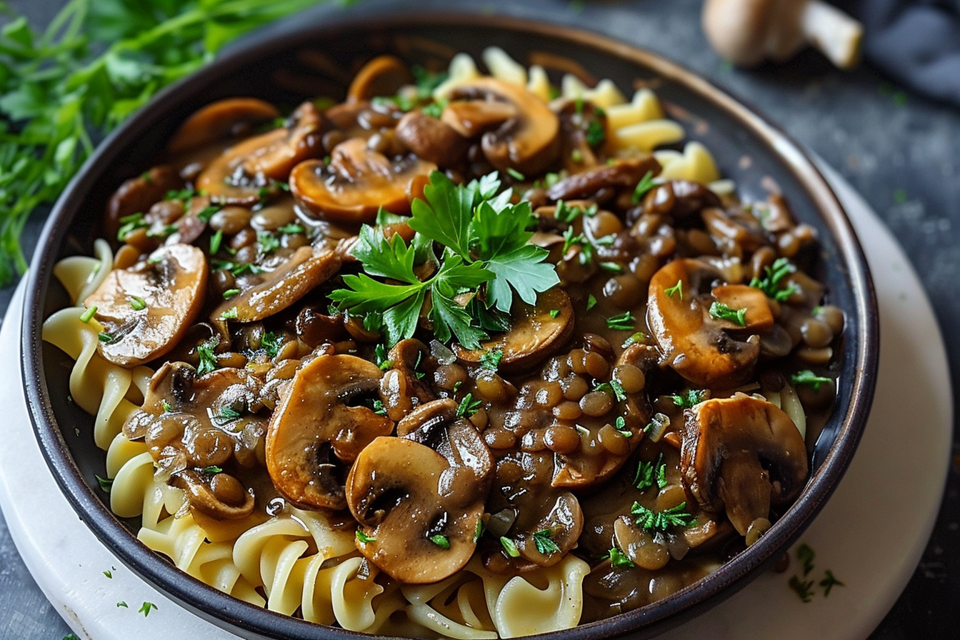Lentil Mushroom Stroganoff: 5 Easy Steps to Delight 4 lentil mushroom stroganoff 5 easy steps to delight end