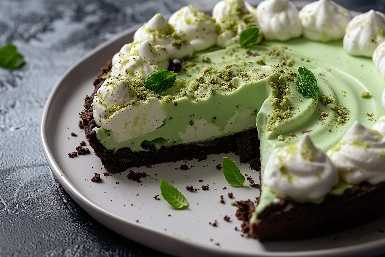 no bake grasshopper pie end