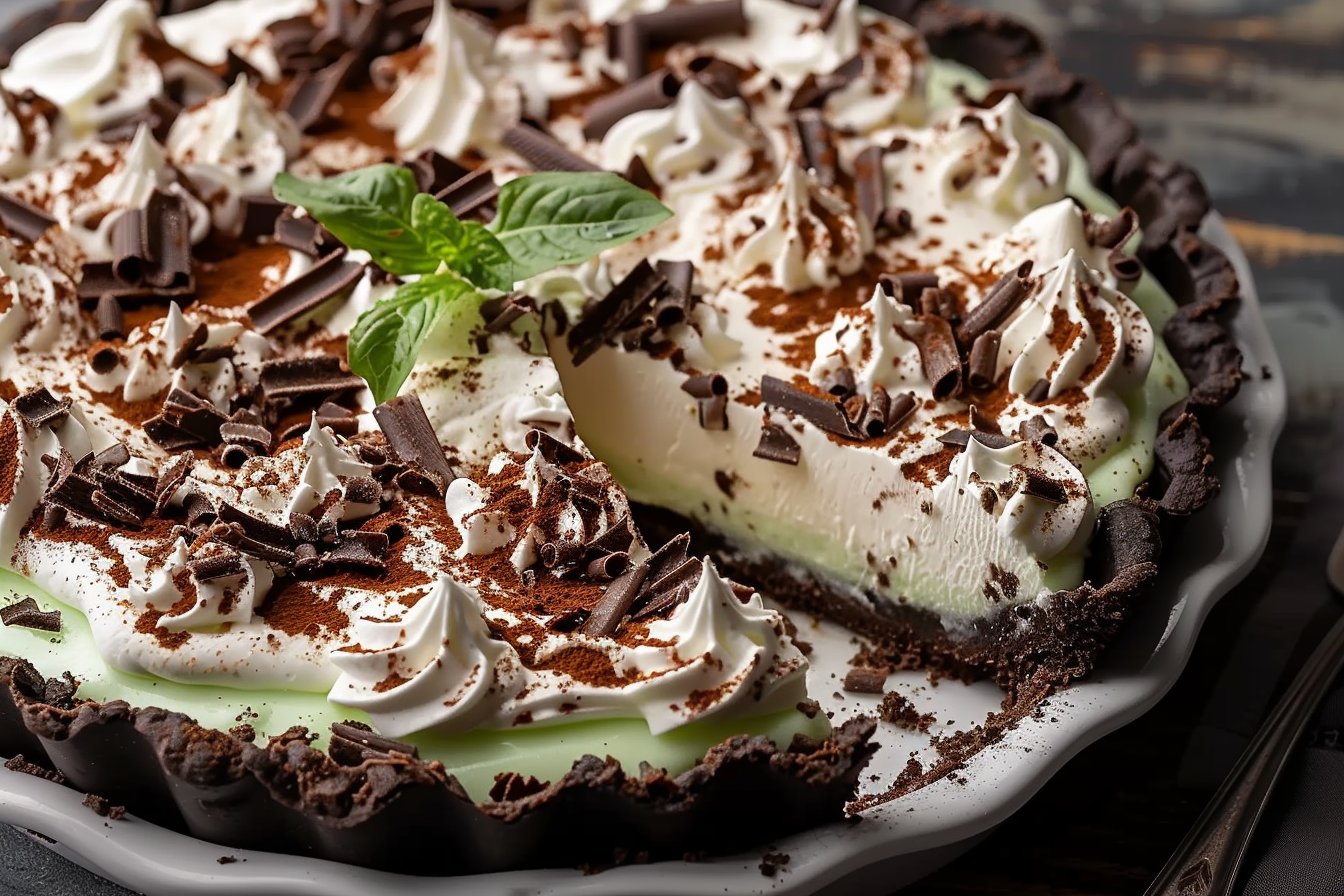 no bake grasshopper pie middle