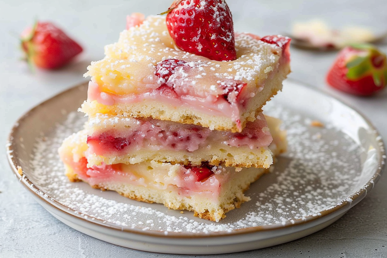 strawberry lemon blondies recipe 6 simple tasty recipes middle